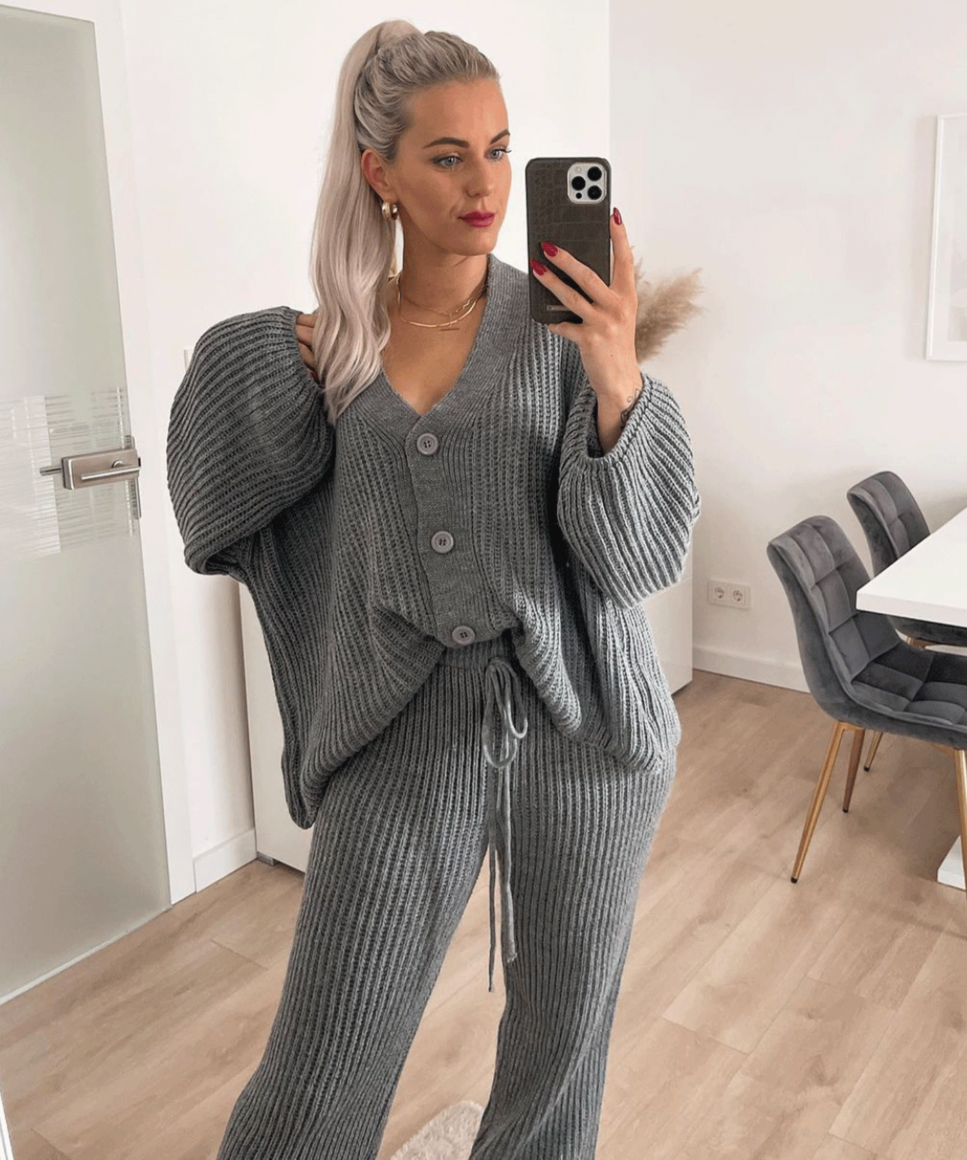 Set Marlyn Dunkelgrau  Ladypolitan - Fashion Onlineshop für Damen   