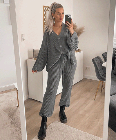 Set Marlyn Dunkelgrau  Ladypolitan - Fashion Onlineshop für Damen   
