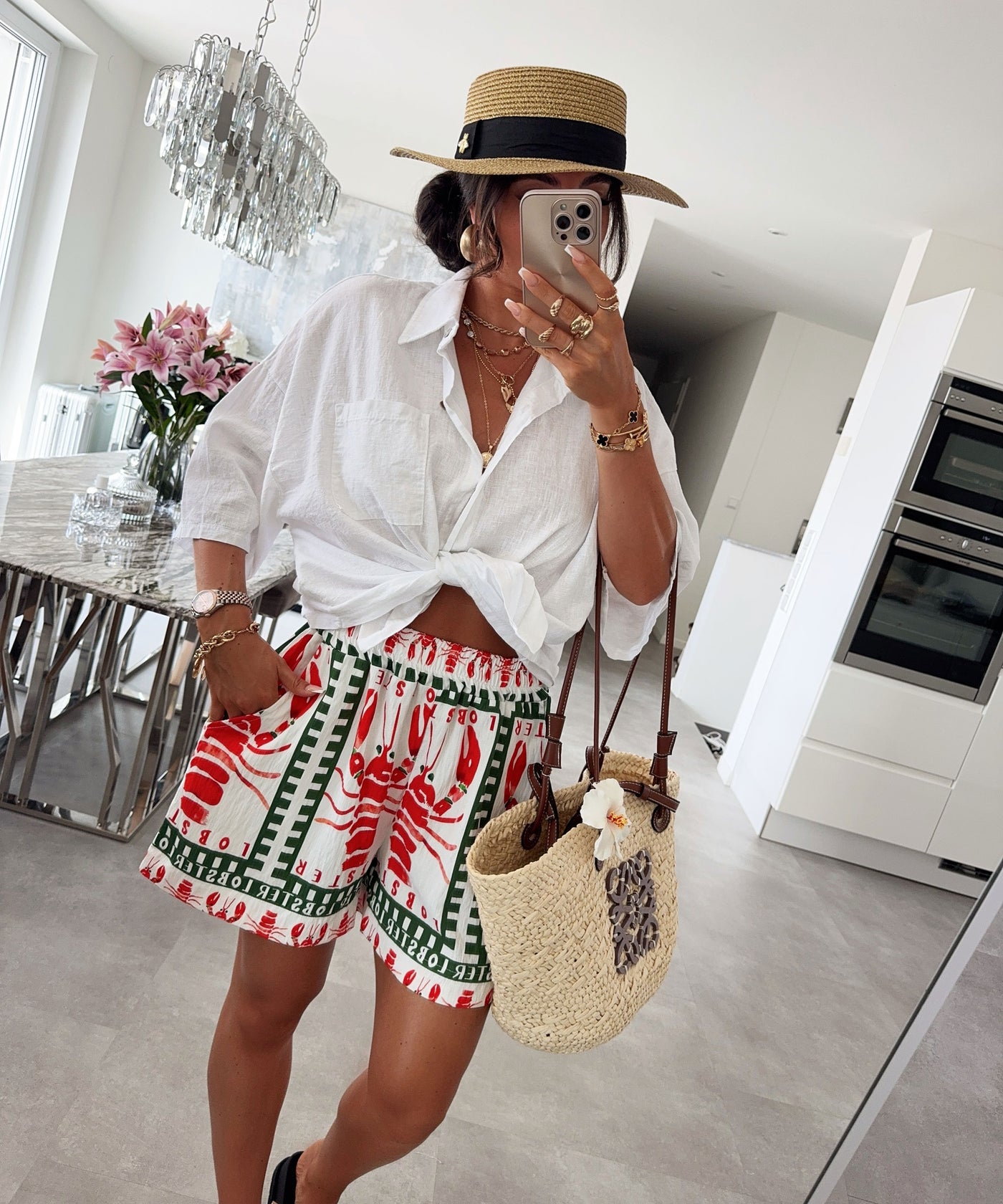 Shorts Mia Hummer Weiß Ladypolitan ♡