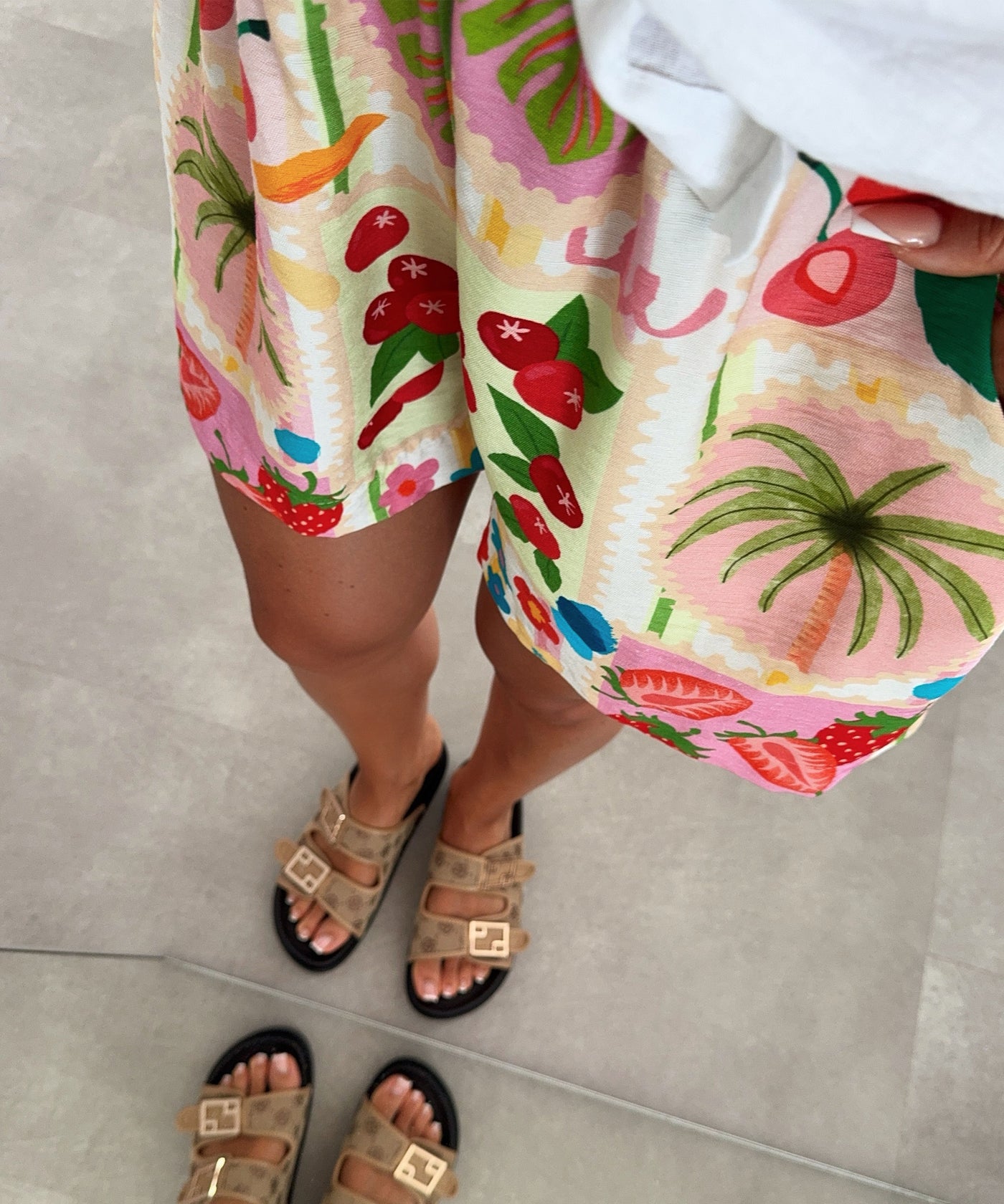 Shorts Mia Kirsche Weiß Ladypolitan ♡