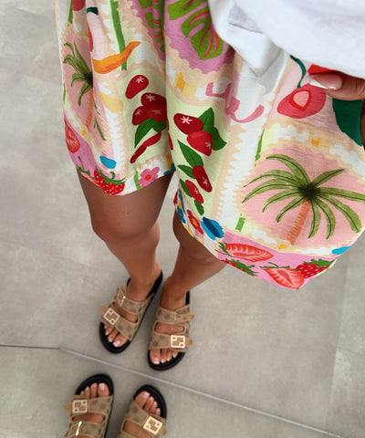 Shorts Mia Kirsche Weiß Ladypolitan ♡