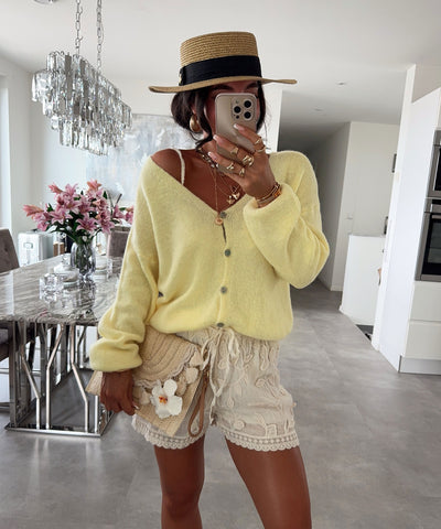 Shorts Mirelia Beige Ladypolitan ♡