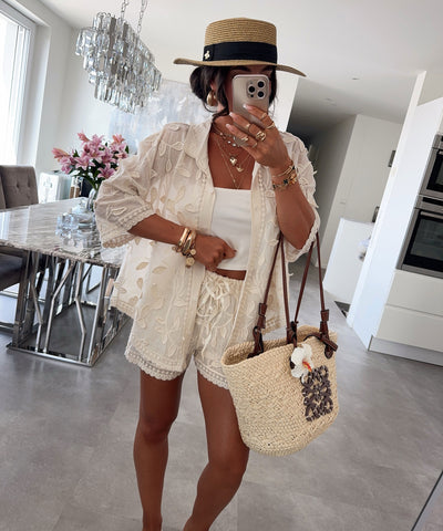 Bluse Mirelia Beige Ladypolitan ♡
