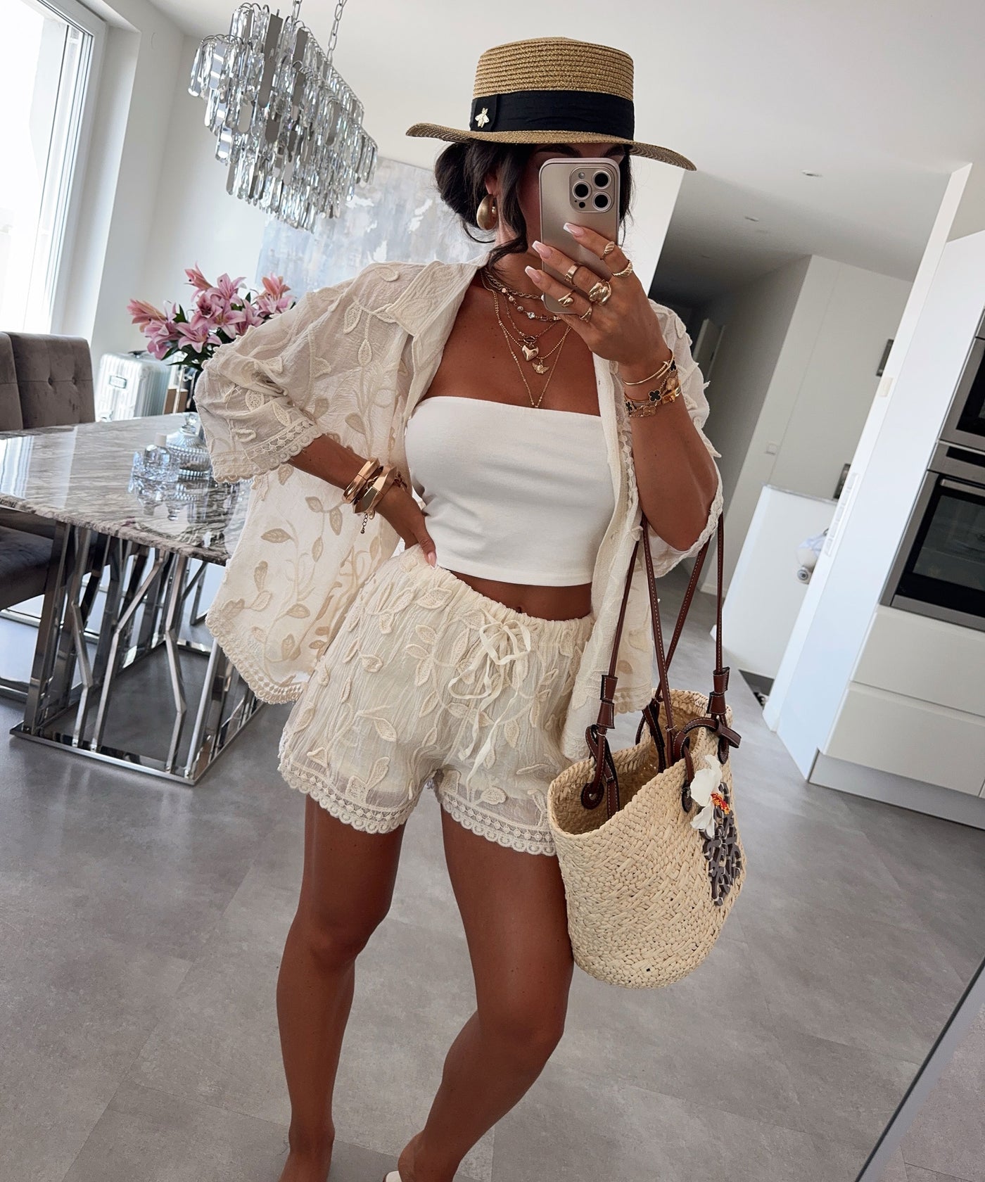 Bluse Mirelia Beige Ladypolitan ♡