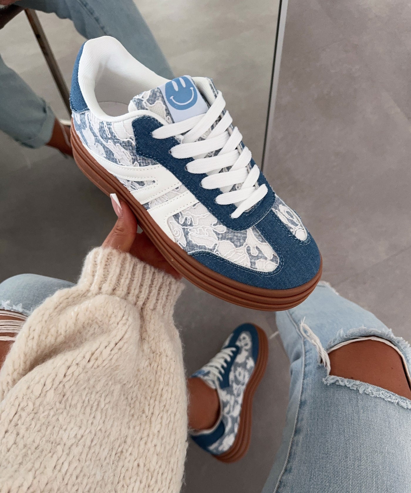 Sneaker Smile Blau Ladypolitan ♡
