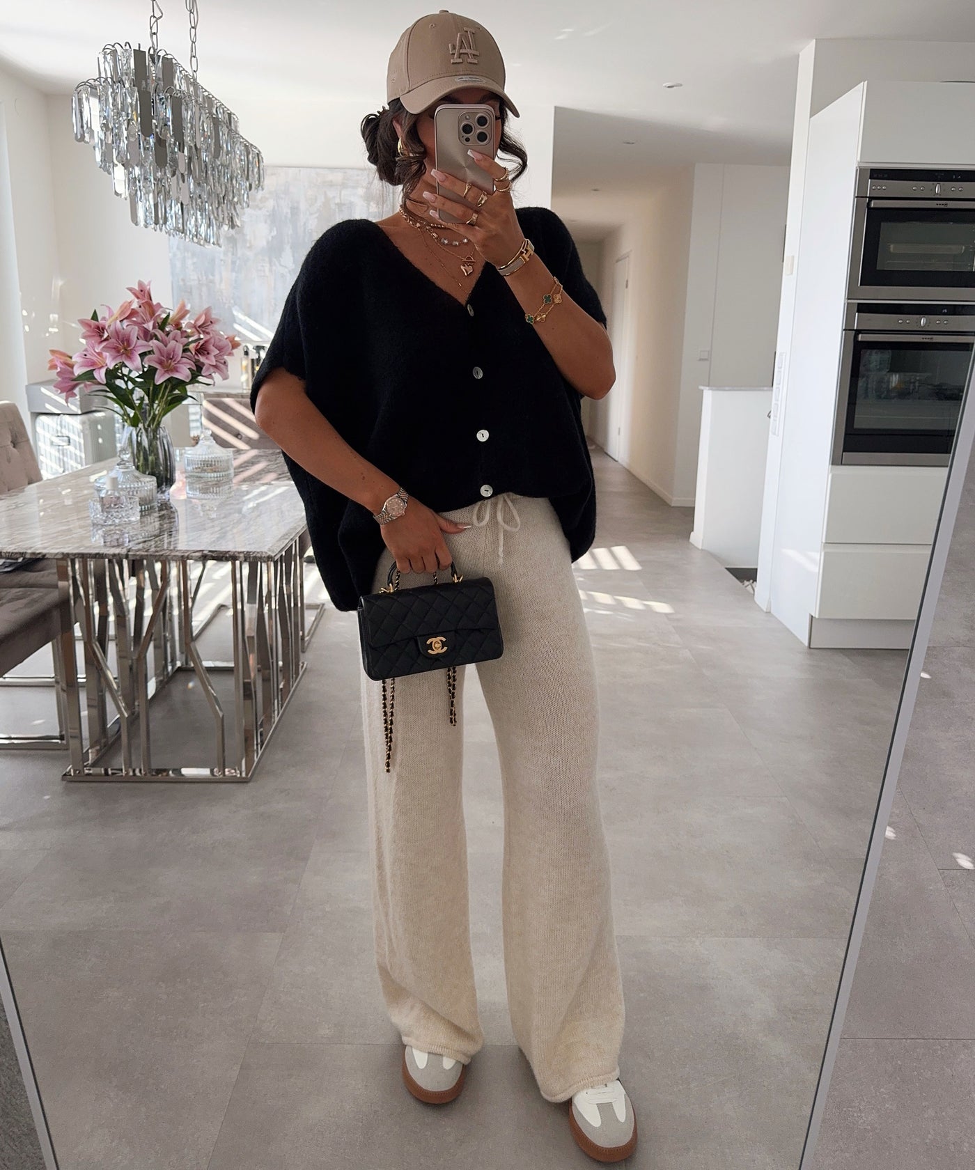 Stoffhose Melou Beige Ladypolitan ♡