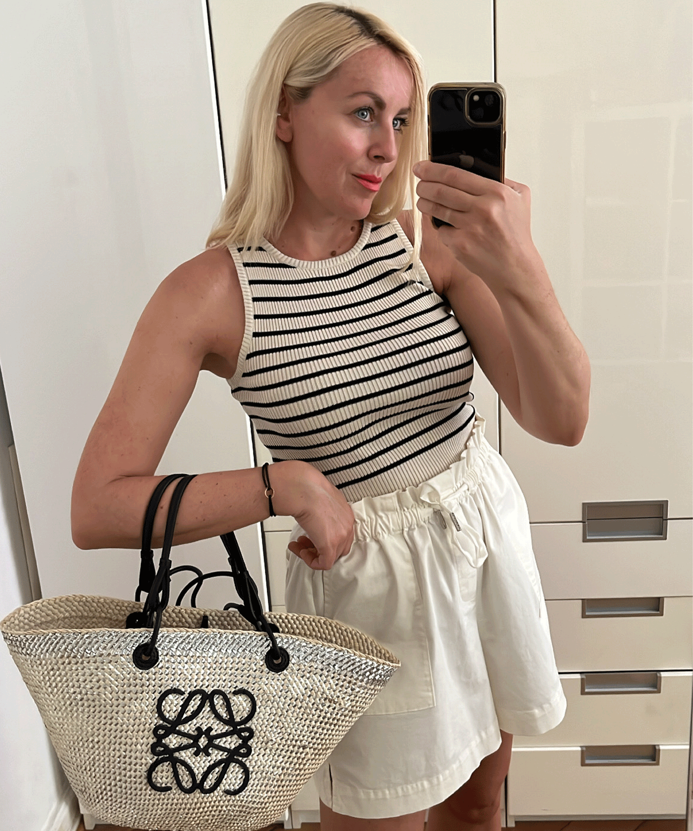Streifen Top Lucia Beige  Ladypolitan ♡   