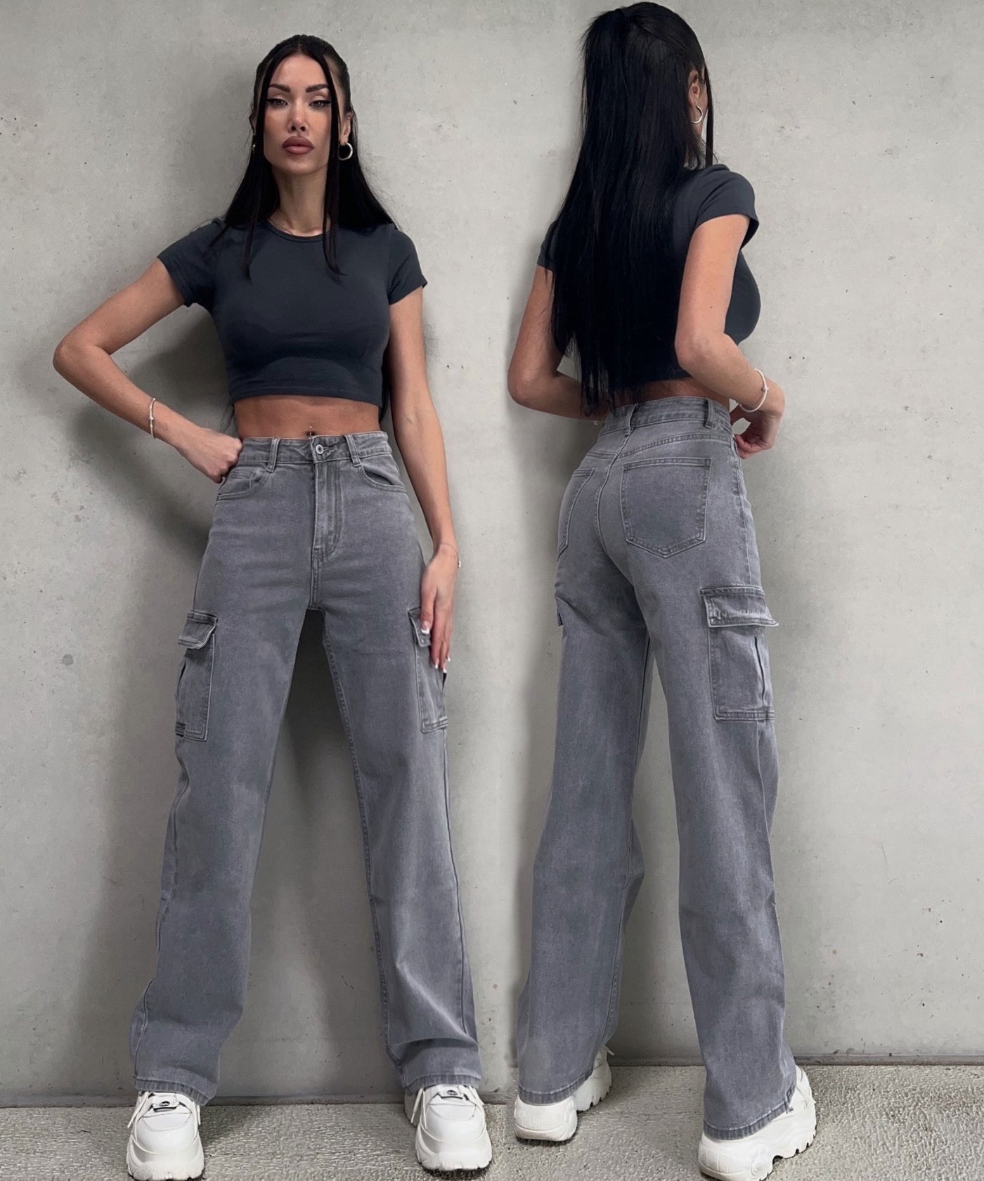 Stretch Cargo Hose Eva Grau  Ladypolitan ♡   