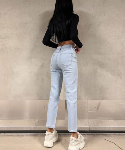 Stretch Glitzer Mum Jeans Leandra  Ladypolitan ♡   
