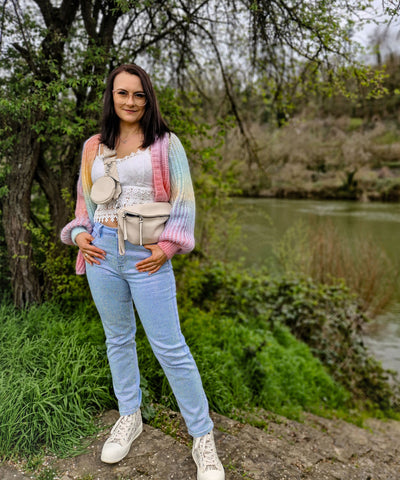 Stretch Glitzer Mum Jeans Leandra  Ladypolitan ♡   