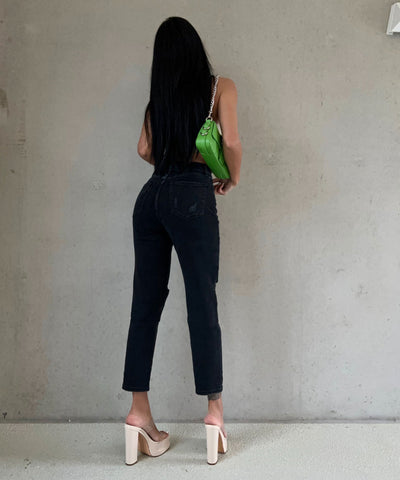 Stretch Mum Jeans Holly Schwarz Ladypolitan ♡