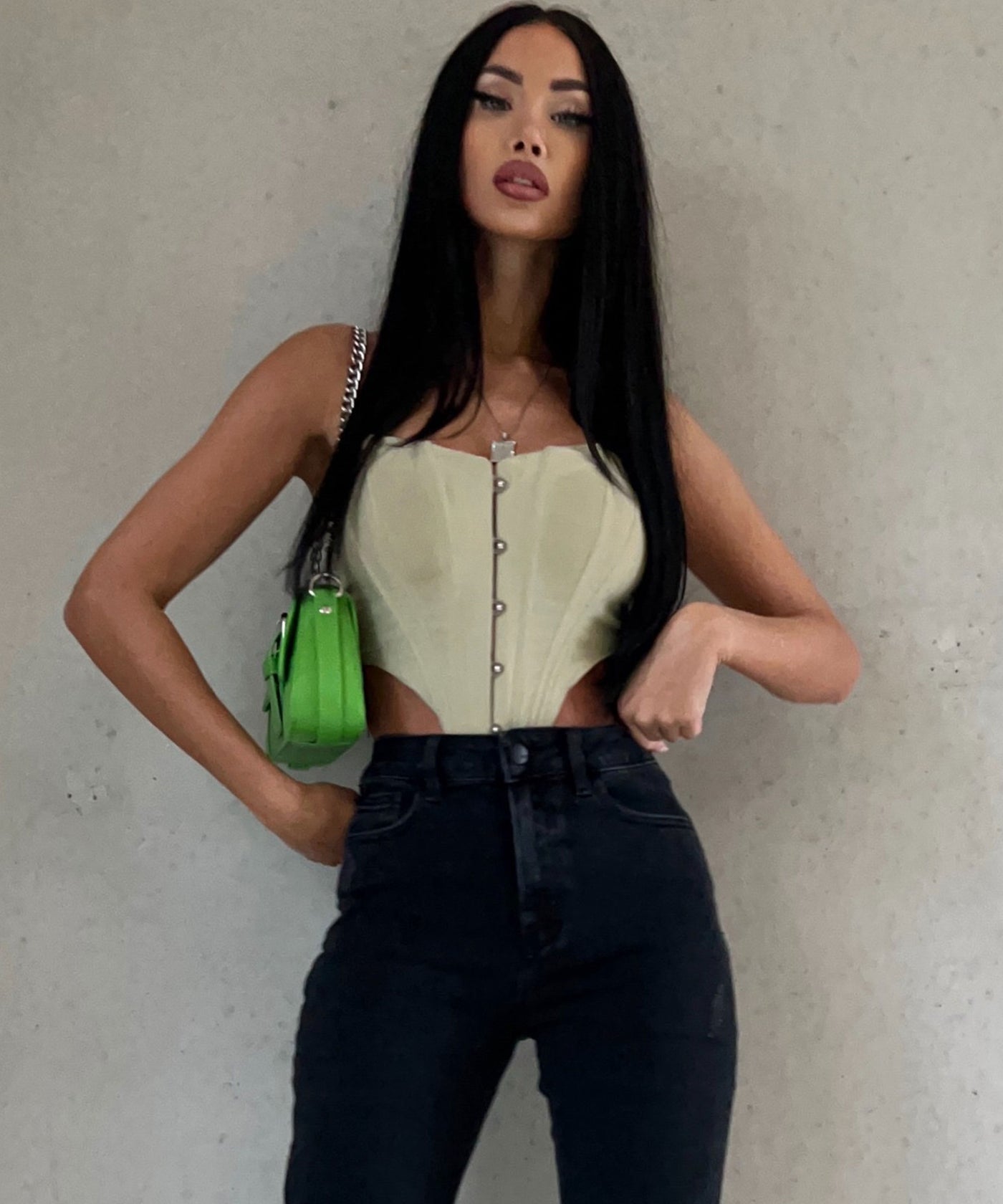 Stretch Mum Jeans Holly Schwarz Ladypolitan ♡