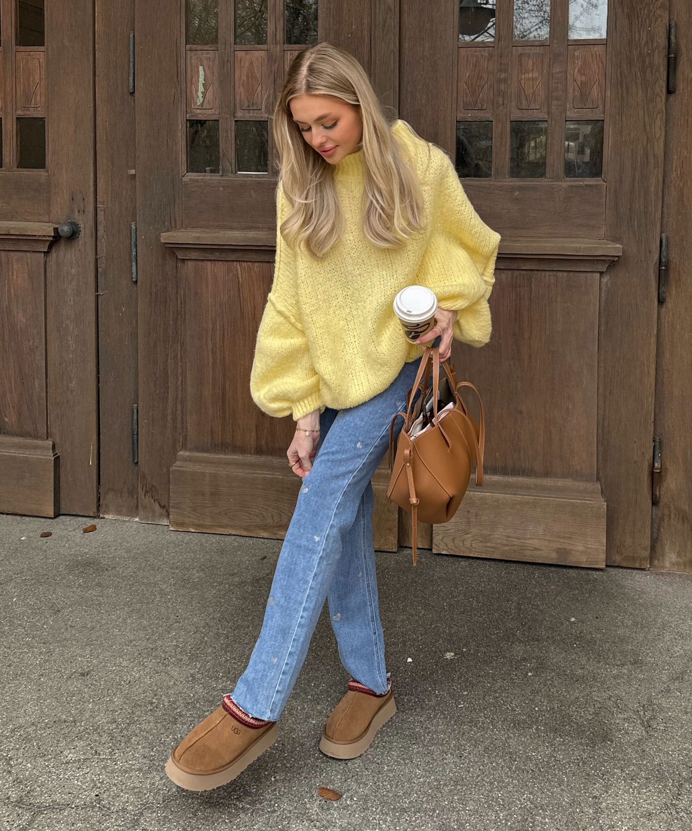 Stretch Wide Leg Jeans Heart  Ladypolitan ♡   