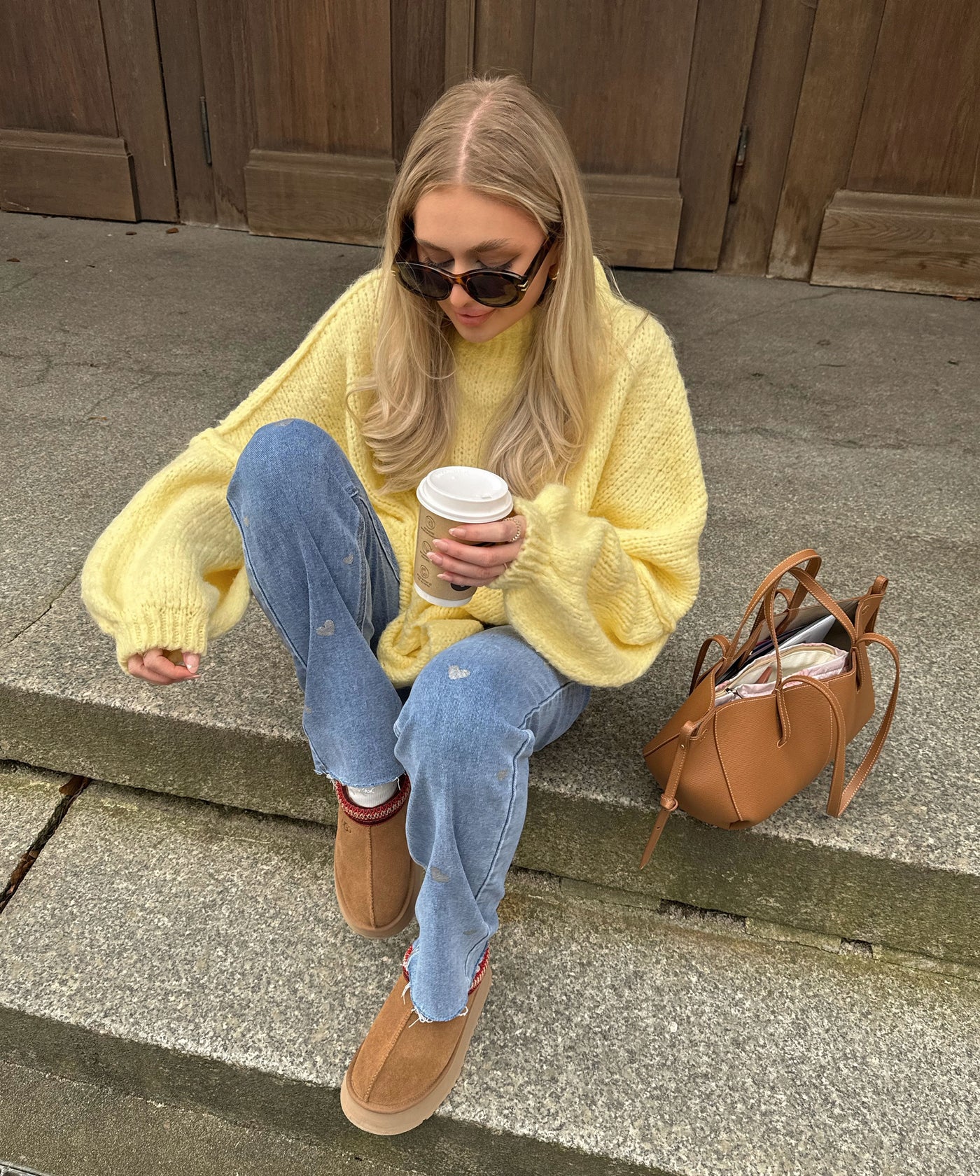 Stretch Wide Leg Jeans Heart  Ladypolitan ♡   