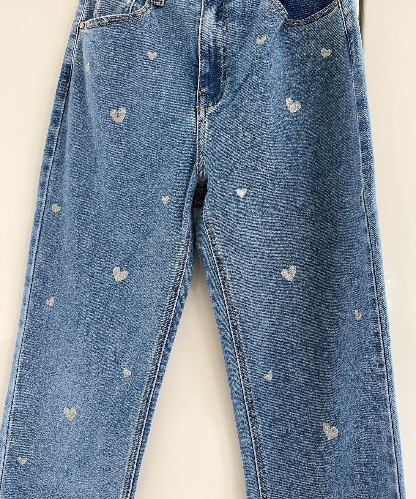Stretch Wide Leg Jeans Heart  Ladypolitan ♡   