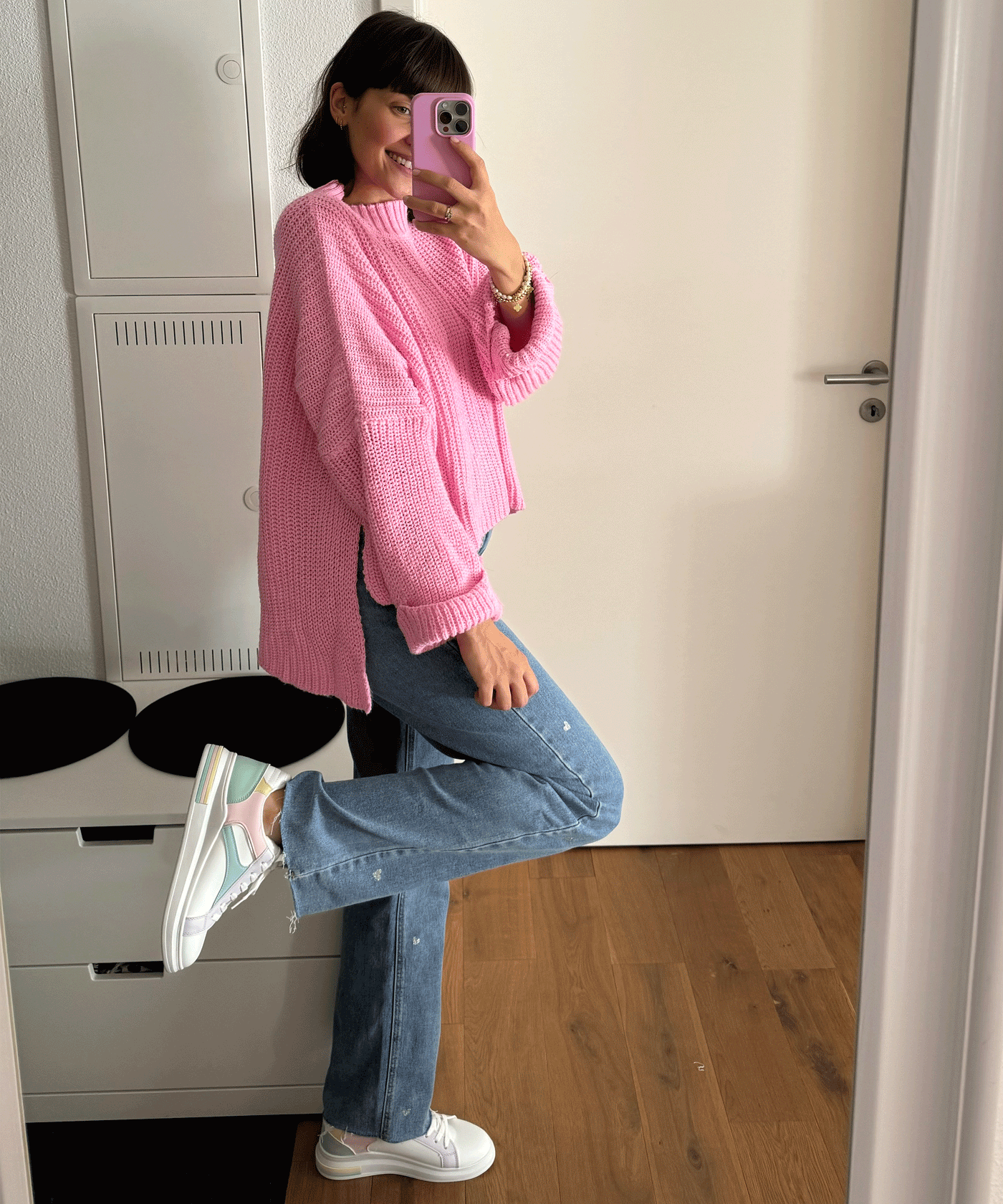 Stretch Wide Leg Jeans Heart  Ladypolitan ♡   