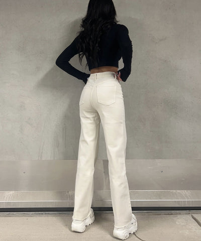 Stretch Wide Leg Jeans Lena  Ladypolitan ♡   