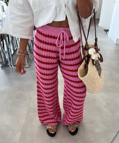 Strickhose Lilya Streifen Pink Ladypolitan ♡