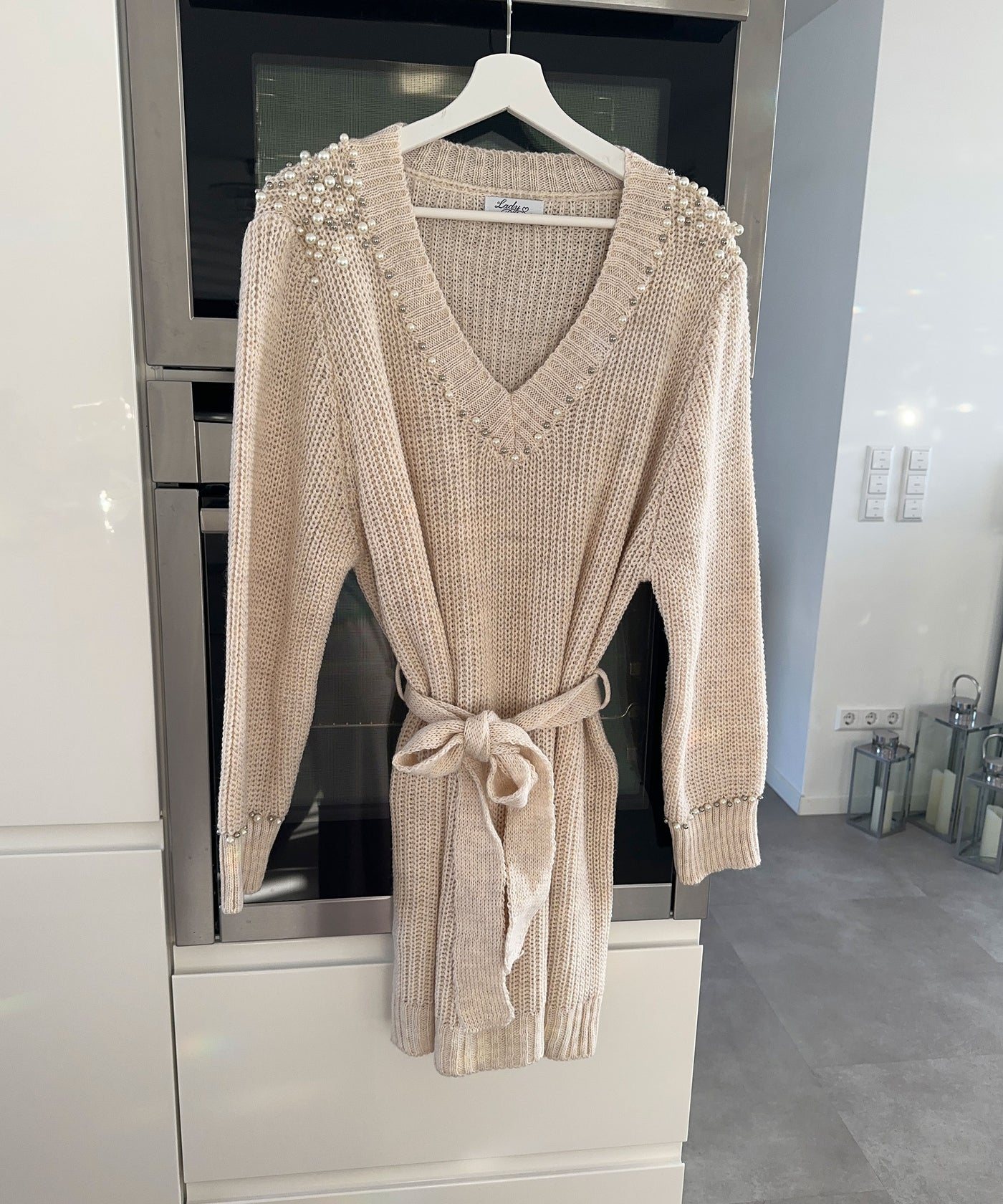 Strickkleid Kadie Beige  Ladypolitan ♡   