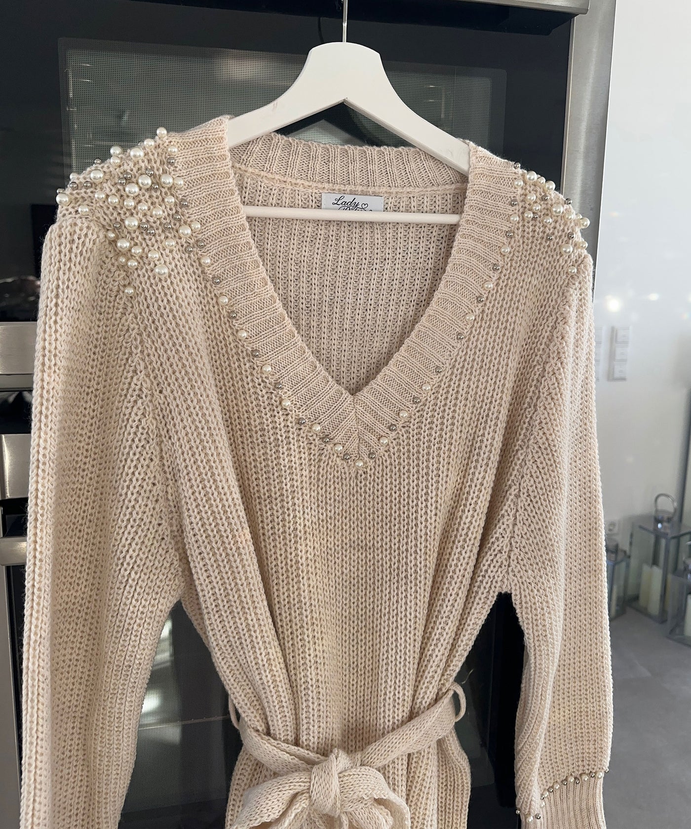 Strickkleid Kadie Beige  Ladypolitan ♡   