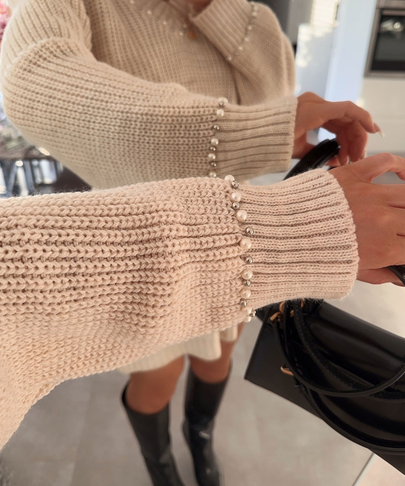 Strickkleid Kadie Beige  Ladypolitan ♡   