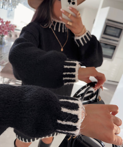 Strickkleid Salma Schwarz  Ladypolitan ♡   