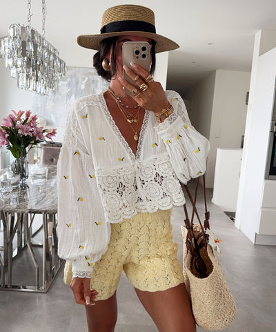 Strickshorts Levia Gelb Ladypolitan ♡