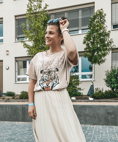 T-Shirt Tiger Vintage Beige  Ladypolitan - Fashion Onlineshop für Damen   