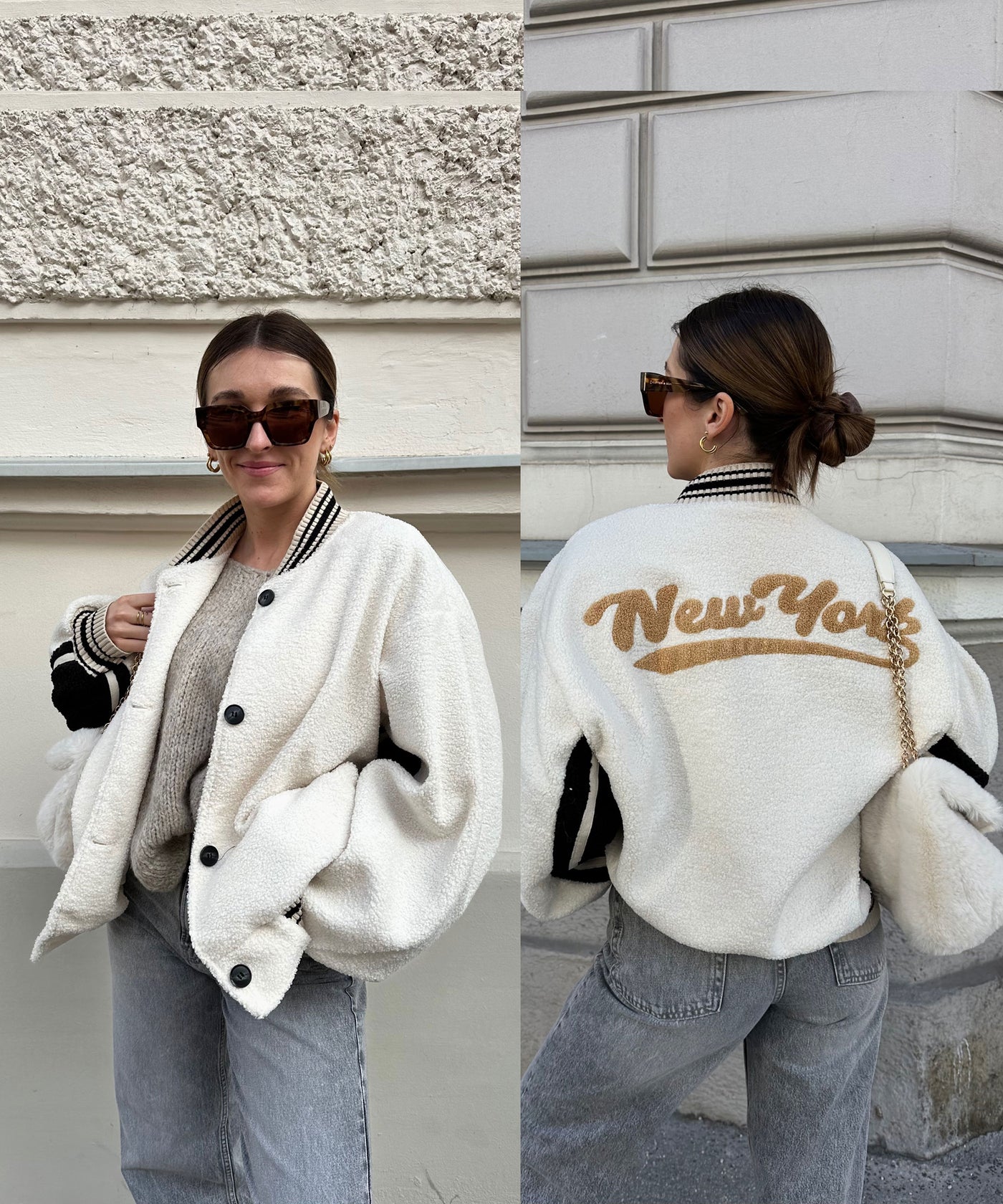 Teddyjacke New York Beige  Ladypolitan ♡   