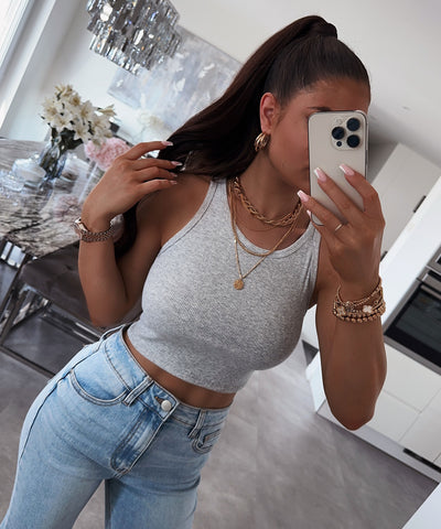 Top Chamie Grau  Ladypolitan - Fashion Onlineshop für Damen   