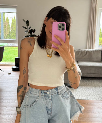 Top Chamie Weiß Ladypolitan - Fashion Onlineshop für Damen