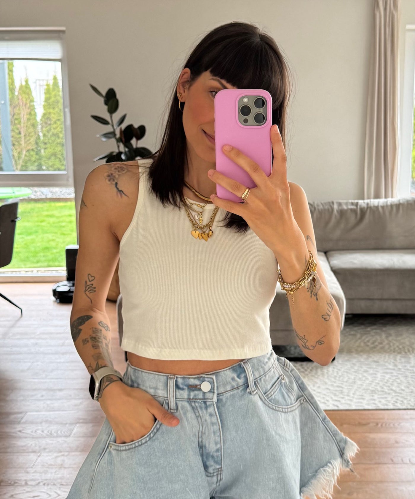 Top Chamie Weiß Ladypolitan - Fashion Onlineshop für Damen