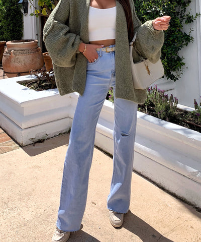 Wide Leg Jeans Tere Hellblau Ladypolitan ♡
