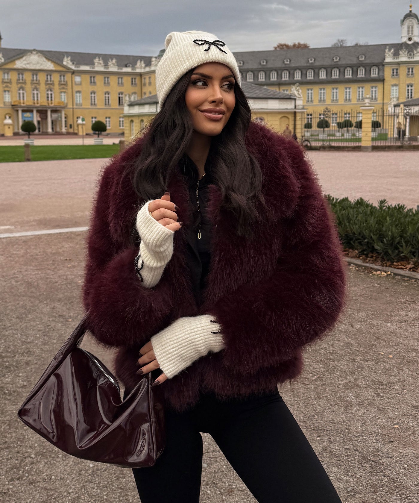 Felljacke Amara Bordeauxrot Ladypolitan ♡