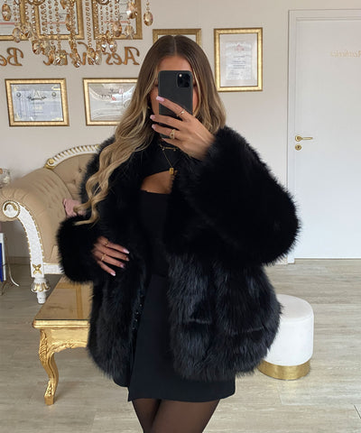 Felljacke Anastasia Schwarz Ladypolitan ♡