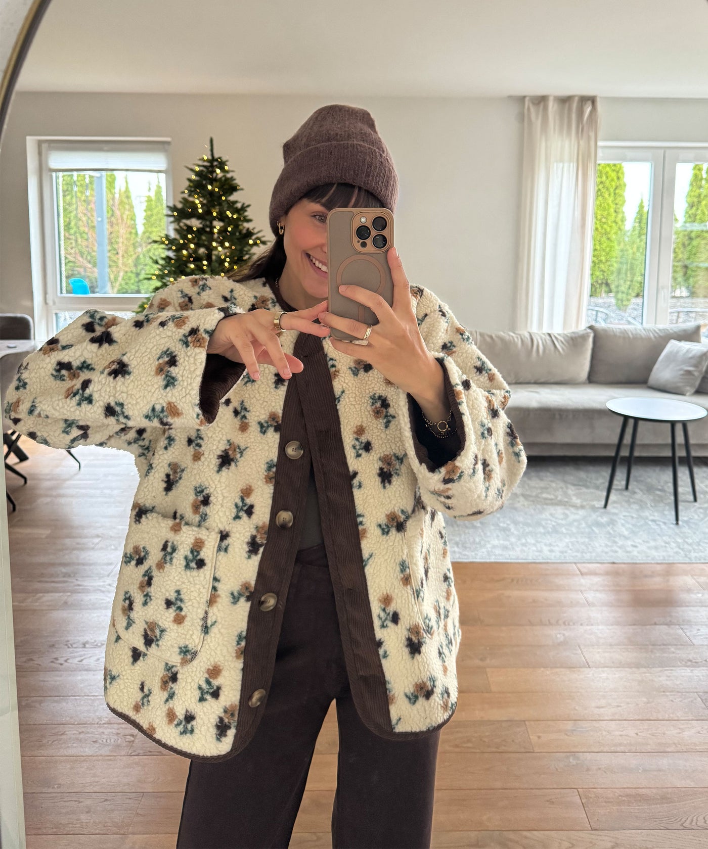 Teddyfell Jacke Bluma Beige