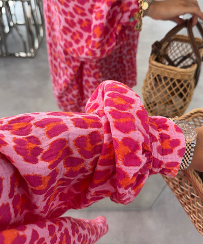 Musselin Jumpsuit Juana Leo Pink Ladypolitan ♡