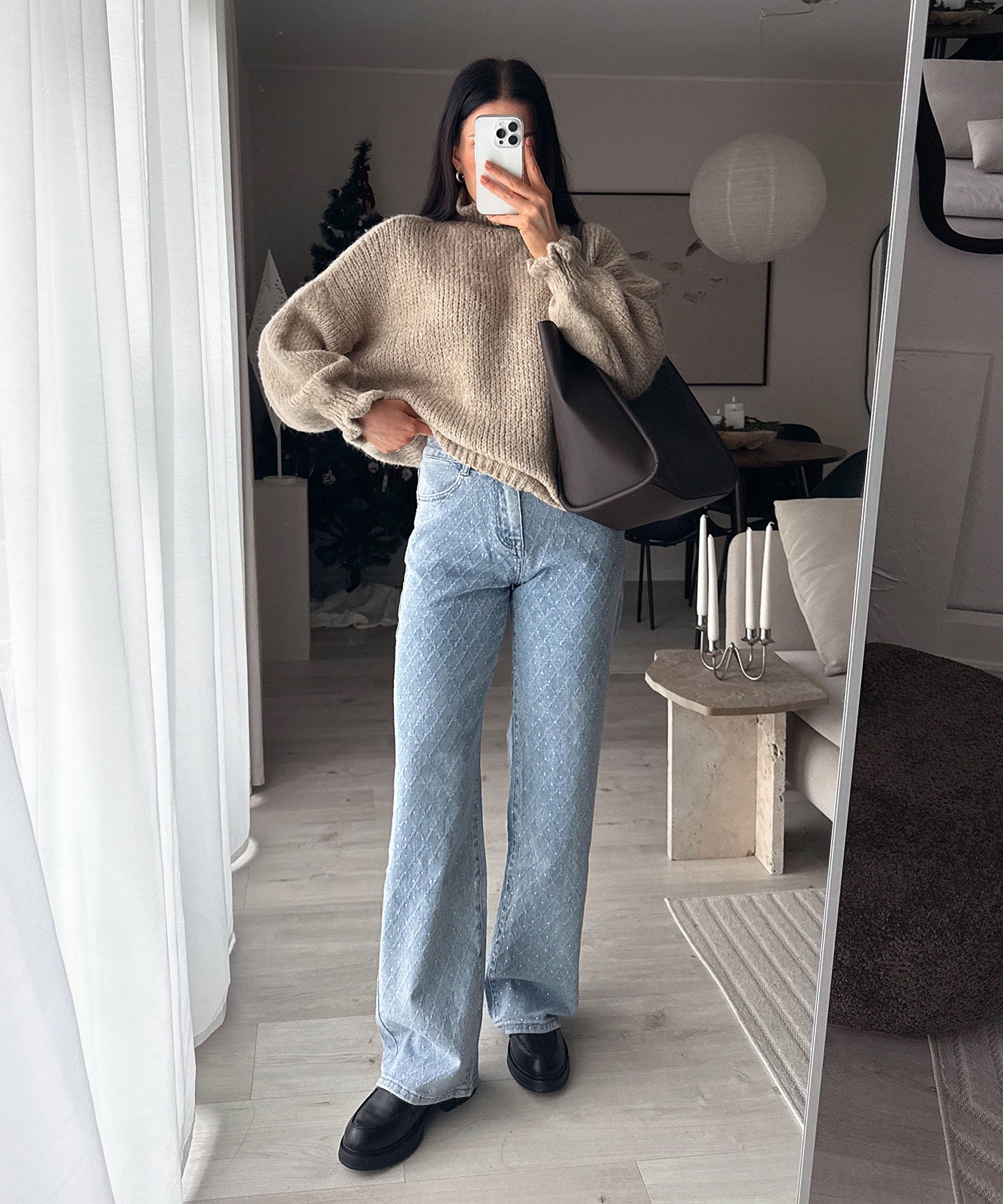 Stretch Wide Leg Jeans Kanja Blau