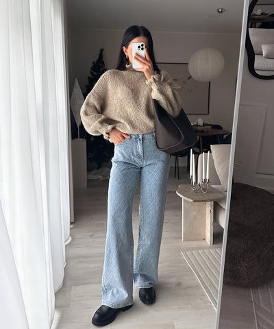 Stretch Wide Leg Jeans Kanja Blau