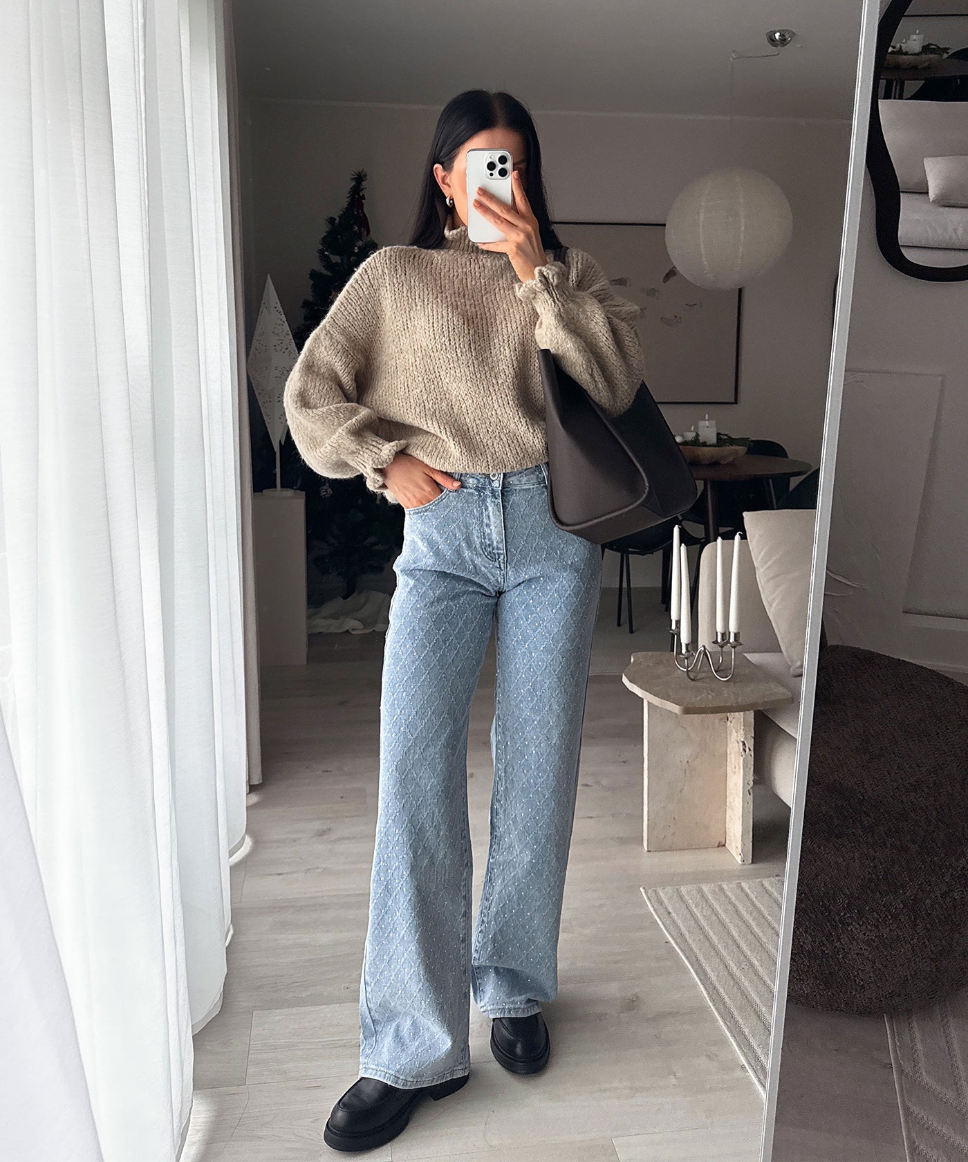 Stretch Wide Leg Jeans Kanja Blau
