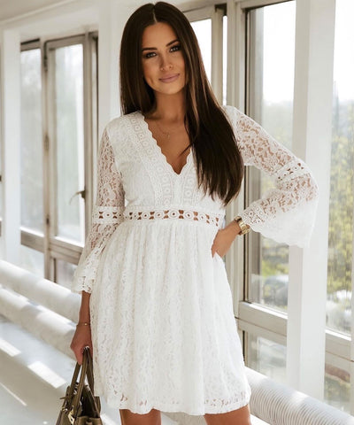 Kleid Caroline Weiß Ladypolitan - Fashion Onlineshop für Damen