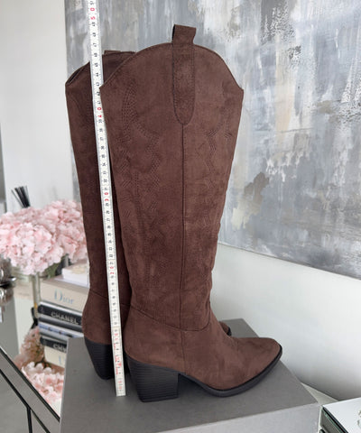 Cowboy Stiefel Selenay Dunkelbraun Hoch Ladypolitan ♡