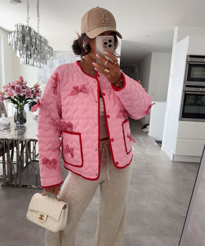 Jacke Suze mit Schleifen Rosa Ladypolitan ♡