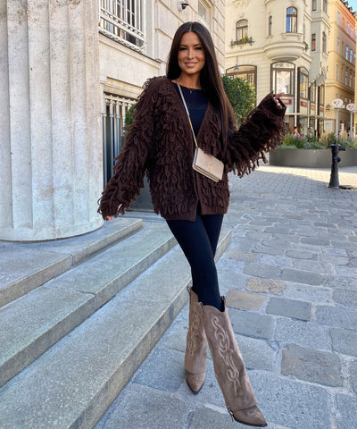 Cardigan Deria Dunkelbraun