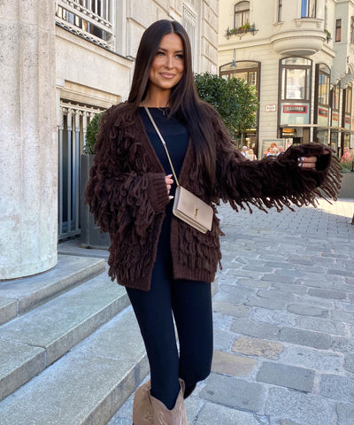 Cardigan Deria Dunkelbraun