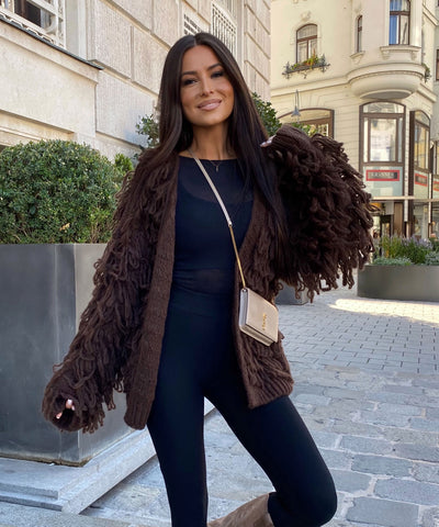 Cardigan Deria Dunkelbraun