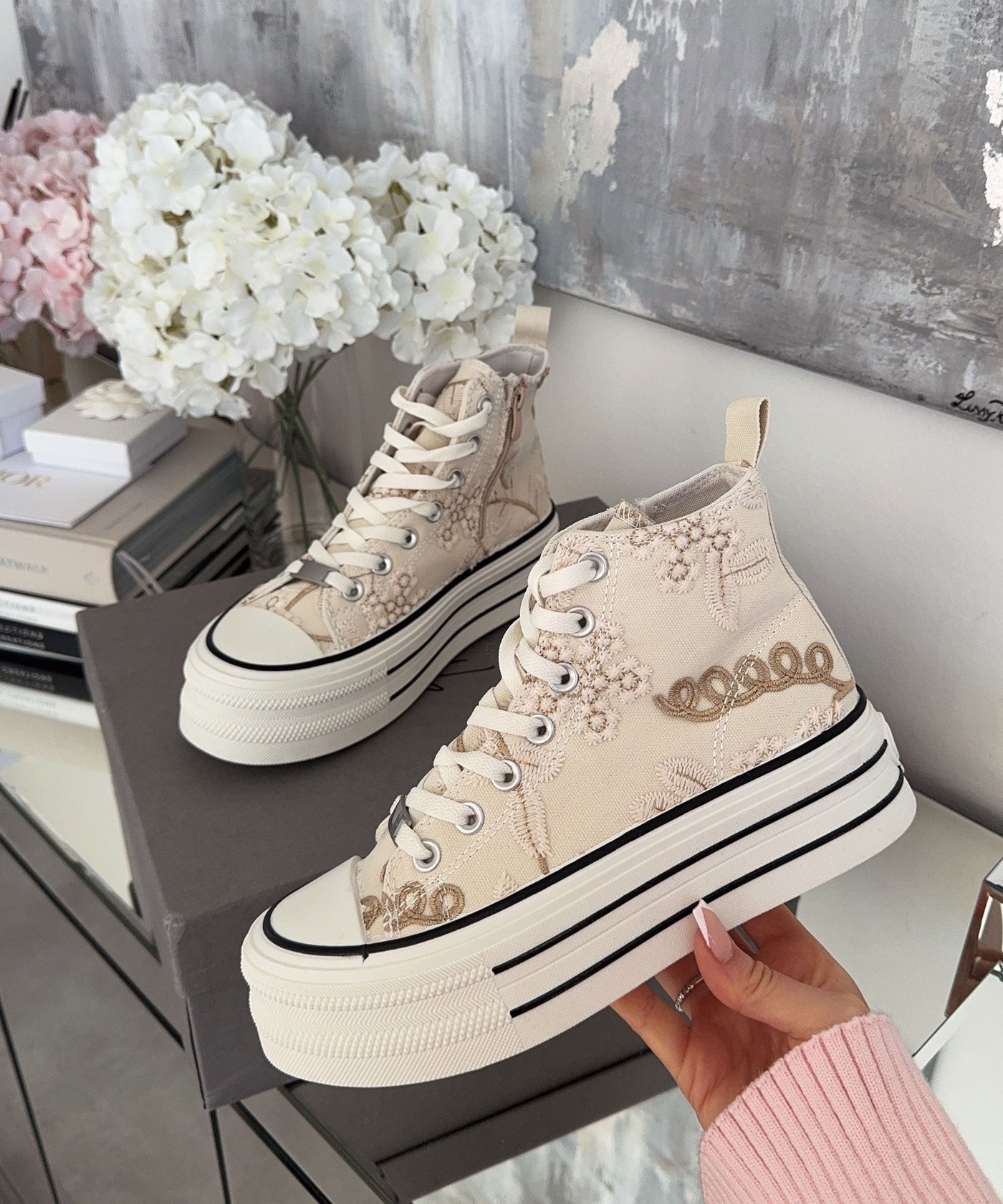 Plateau Sneaker Adi Beige Ladypolitan ♡