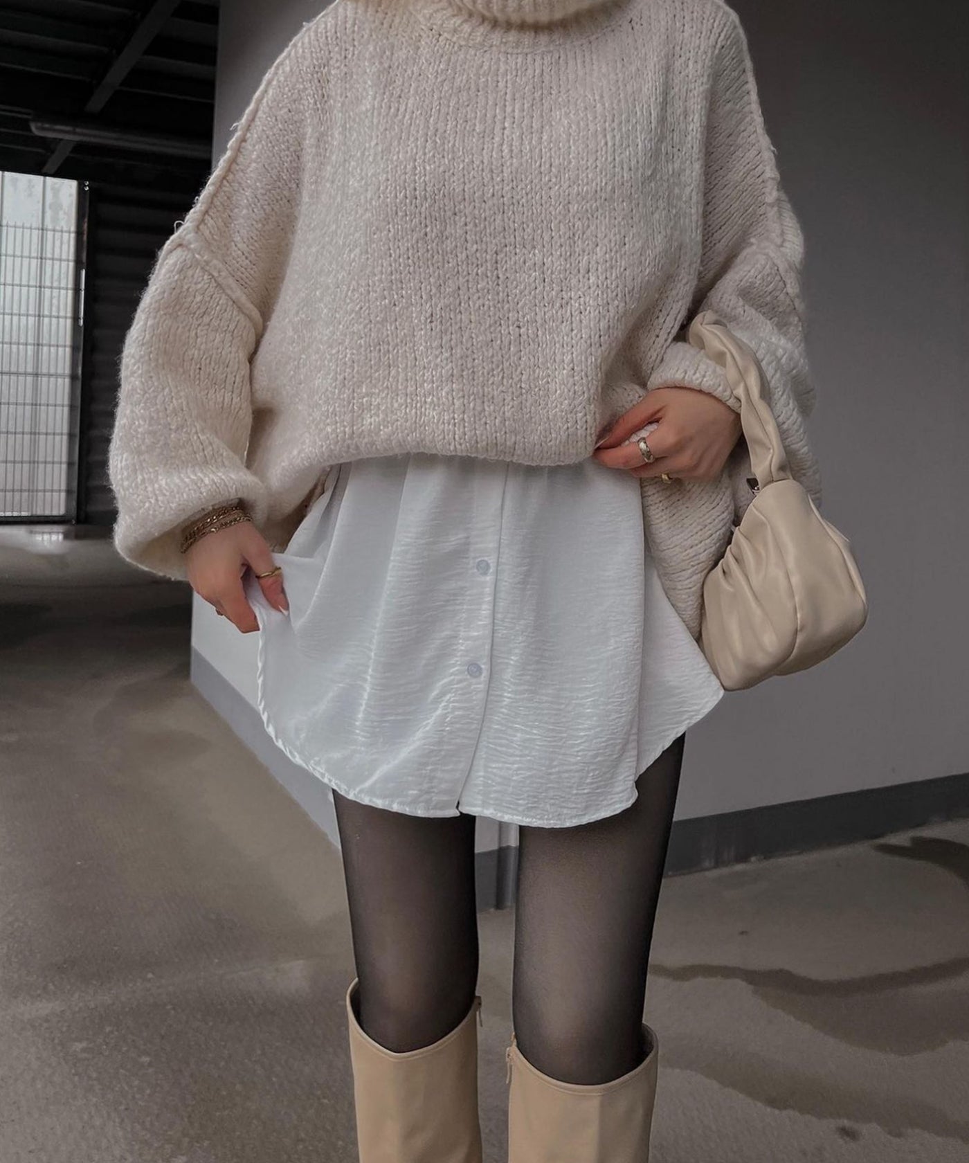 Oversize Pullover Nata Beige  Ladypolitan ♡   