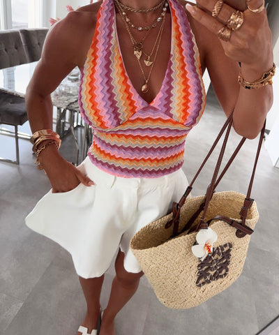 Neckholder Top Limea Orange Ladypolitan ♡