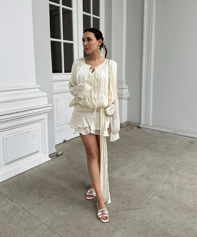 Mini Kleid Laisa Beige Ladypolitan ♡